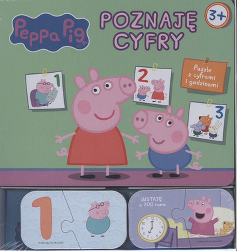 Poznaję cyfry Świnka Peppa z puzzlami
