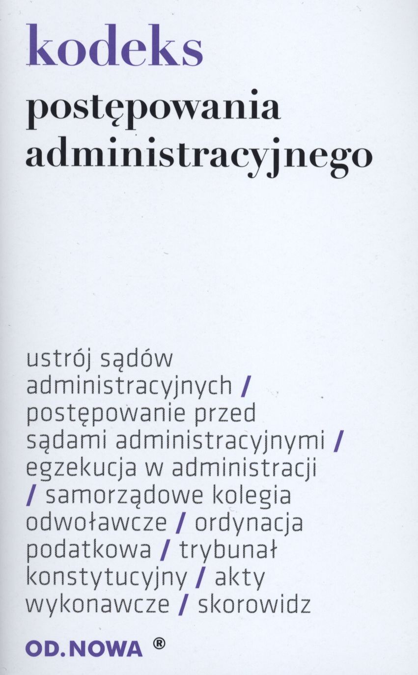 Kodeks postępowania administracyjnego folia 09. 2016