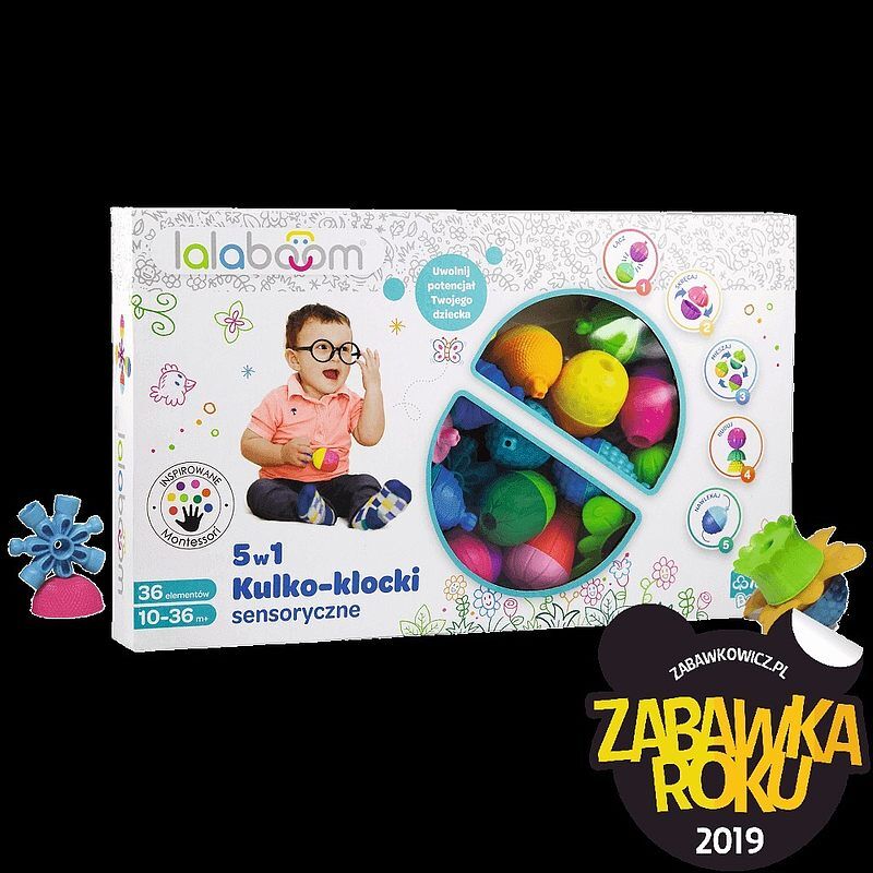 Lalaboom Zestaw kulko-klocków 36 elementów