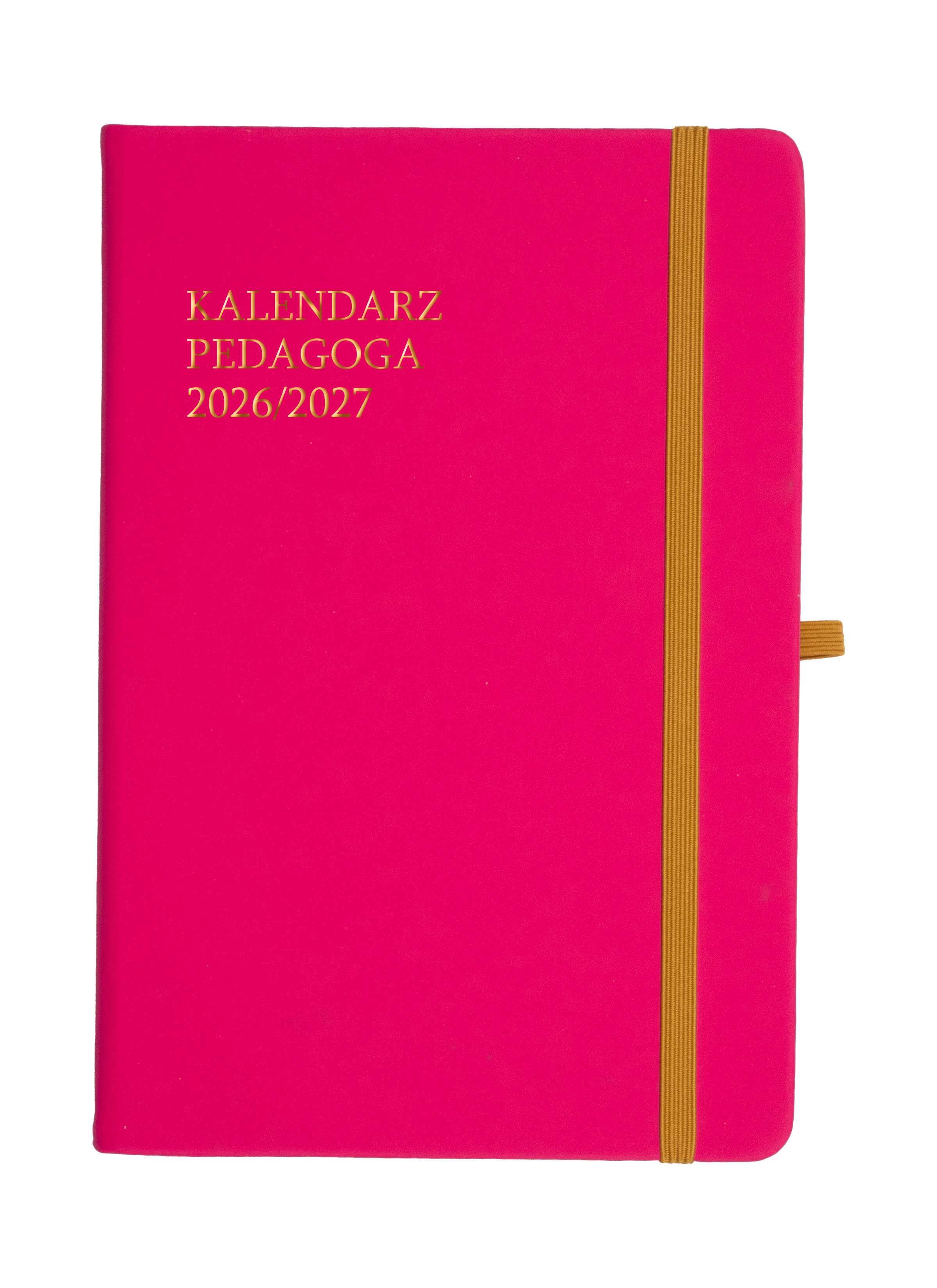 Kalendarz pedagoga 2026/2027 Salsa A5 tygodniowy różowy
