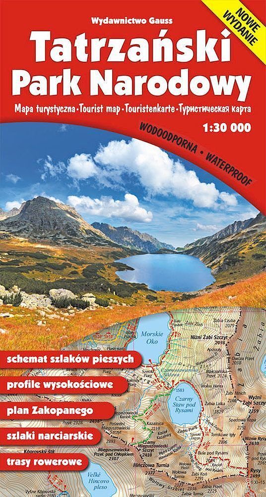 Mapa tatrzański park narodowy wyd. Foliowane wyd. 16