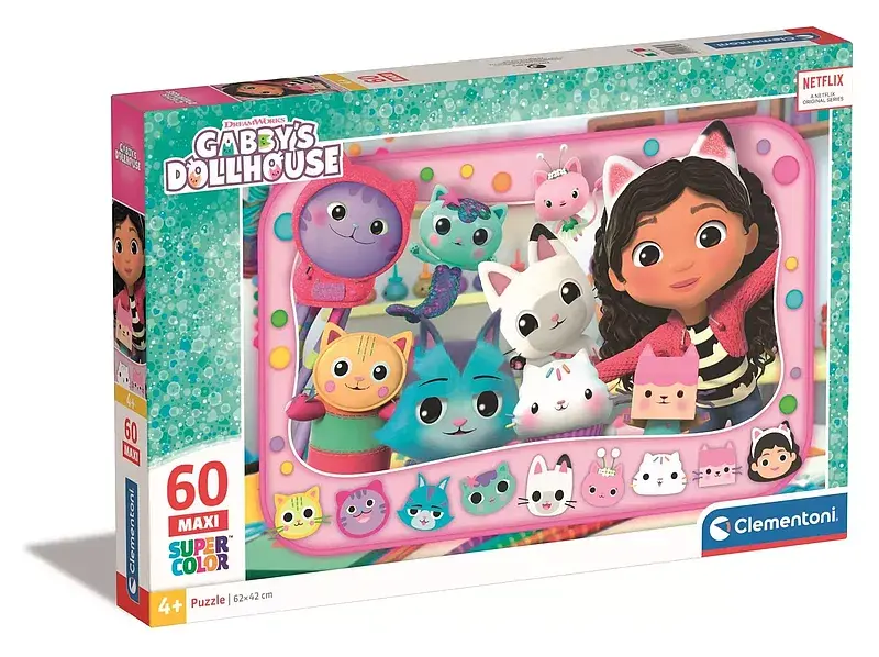 Puzzle 60 maxi super kolor gabby's dollhouse 26598