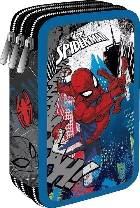 Coolpack, Piórnik potrójny z wyposażeniem Jumper 3 Disney Core - Spiderman (F067777)