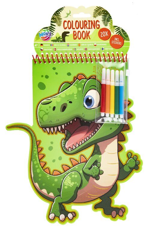 Kolorowanka w kształcie zwierząt. Dinozaur