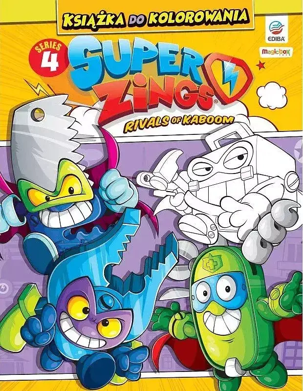 Superzings. Książka do kolorowania. Seria 4 + 3 figurki