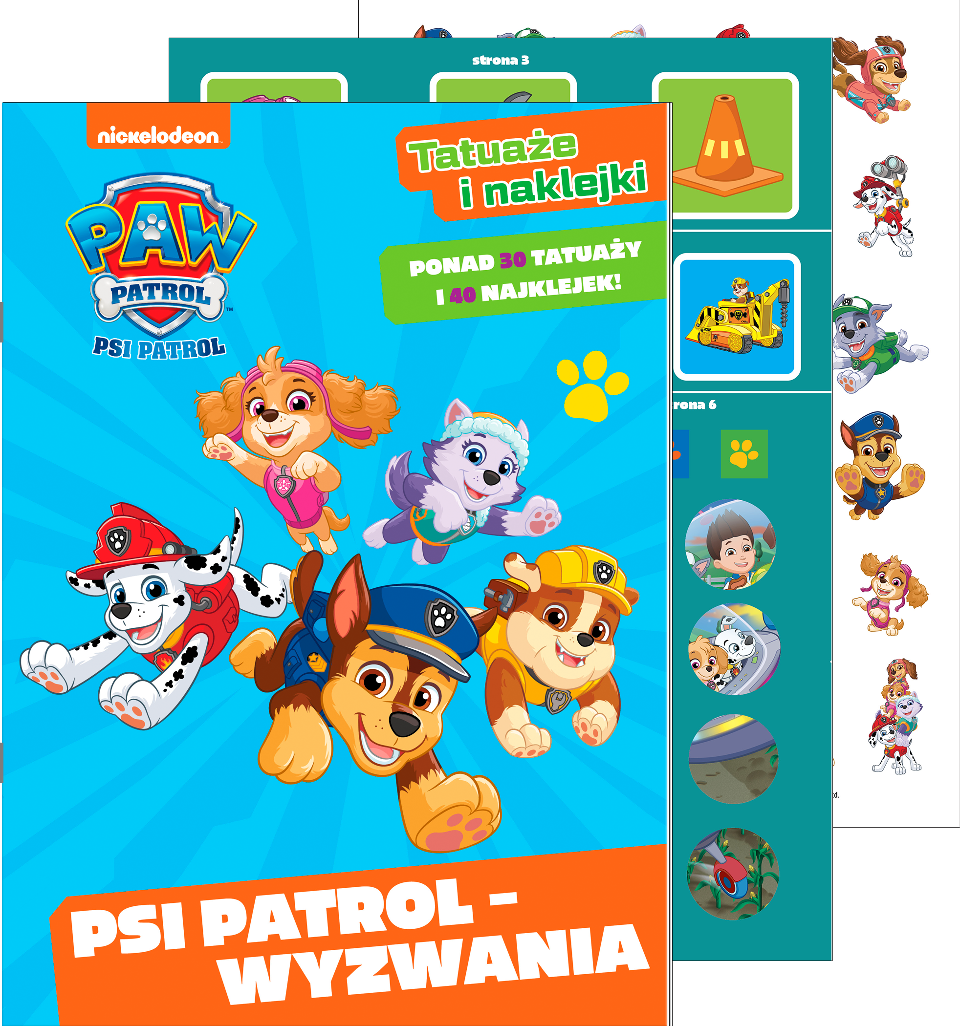 Psi Patrol. Tatuaże i naklejki