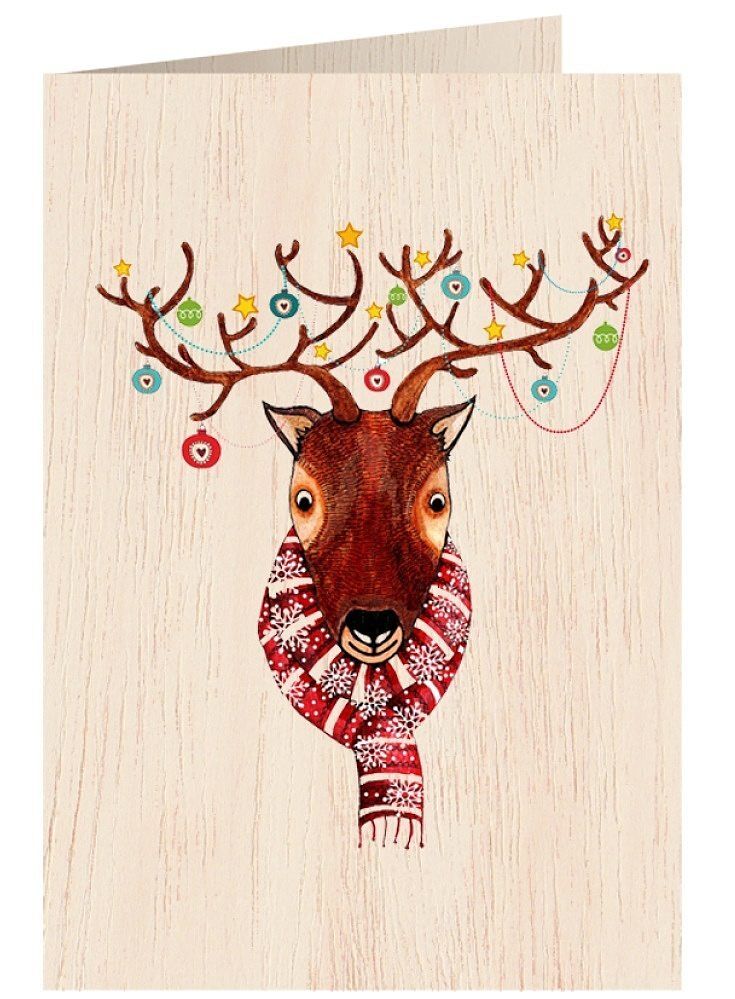 Karnet c6 bn drewniany rudolf