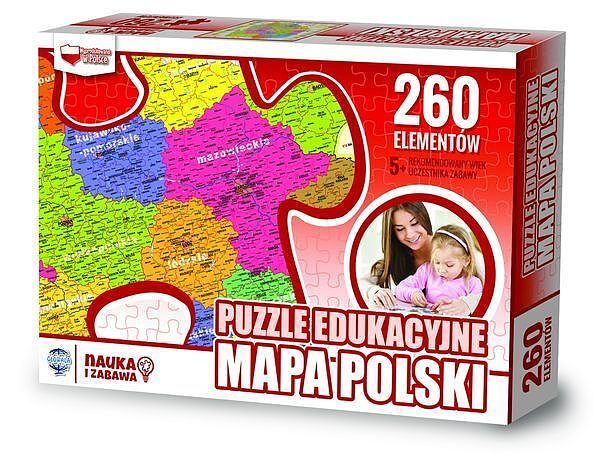Puzzle edukacyjne 260 mapa polski