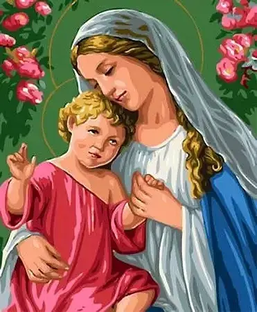 Diamentowa mozaika maryja z dzieciątkiem no-1006779