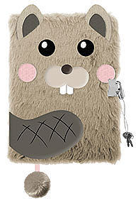 Pamiętnik z kłódką 3D włochacz MY LITTLE FRIEND BEAVER A5, 96 kartek
