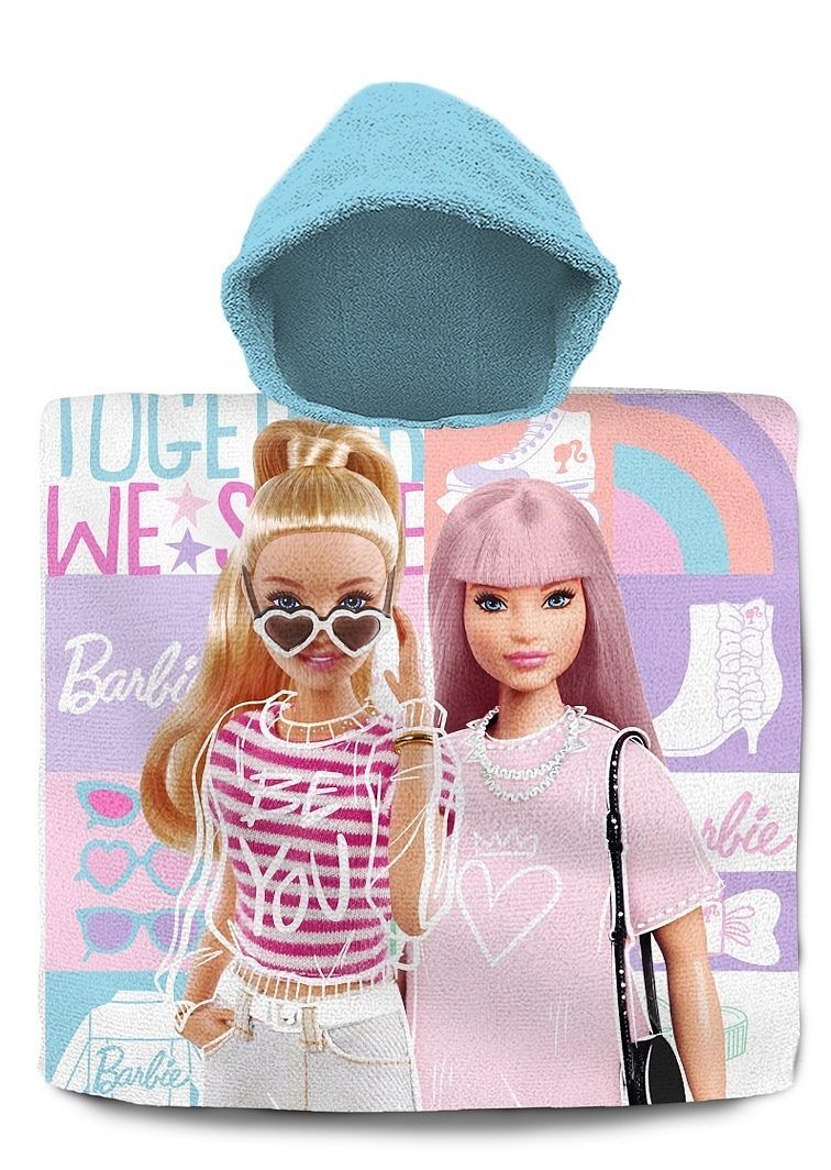 Poncho kąpielowe barbie 120x60 cm bb00016