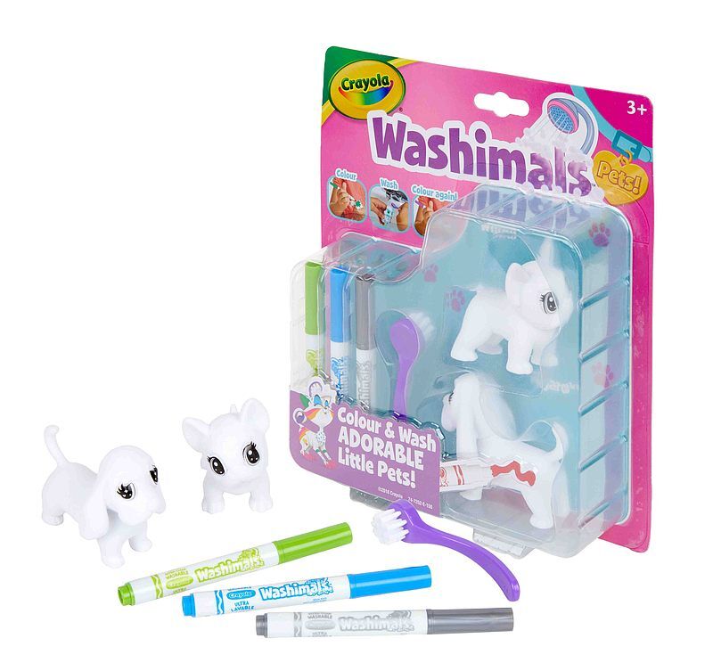 Figurki zwierzątek do kolorowania crayola washimals psy