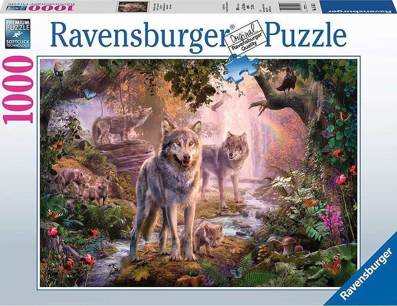 Puzzle 2d 1000 rodzina wilków latem 15185