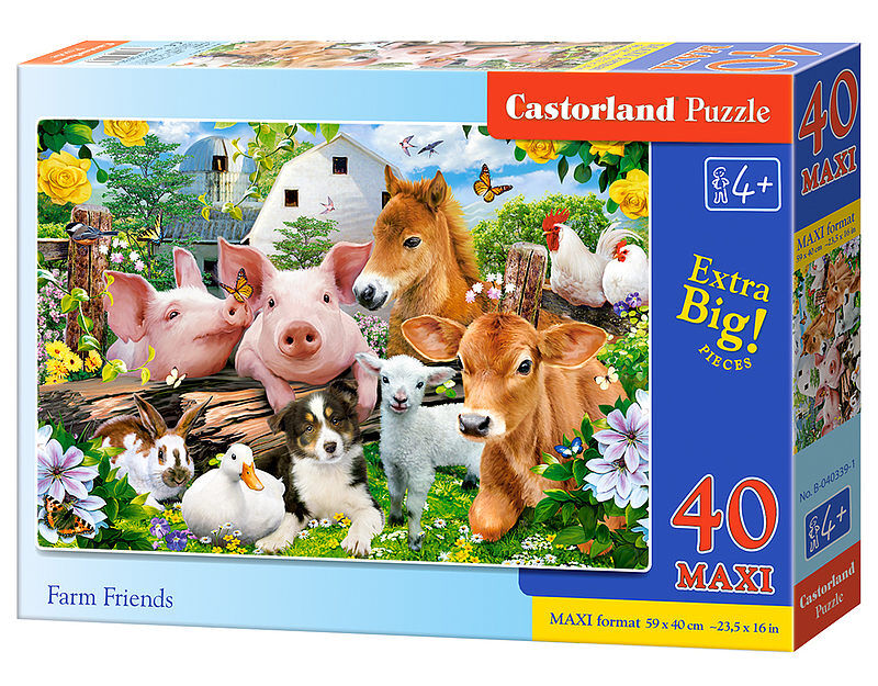 Puzzle 40 maxi przyjaciele z farmy