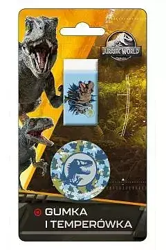 Zestaw gumka + temperówka na blistrze jurassic park