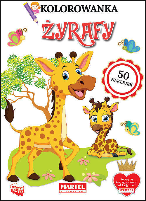 Kolorowanka Żyrafy z naklejkami