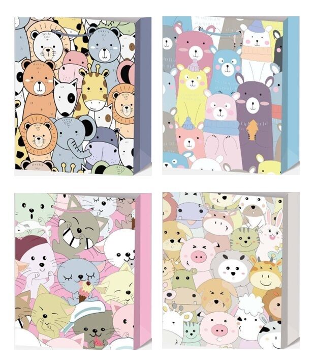 Torebki prezentowe WK 22477 L mix wzorów 12 sztuk