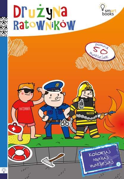 Koloruj maluj naklejaj drużyna ratowników