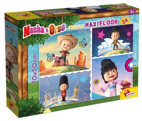 Puzzle Maxi 24 podłogowe Masza i Niedźwiedź