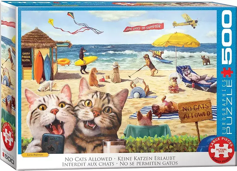 Puzzle 500 no cats allowed by lucia heffe 6500-5879