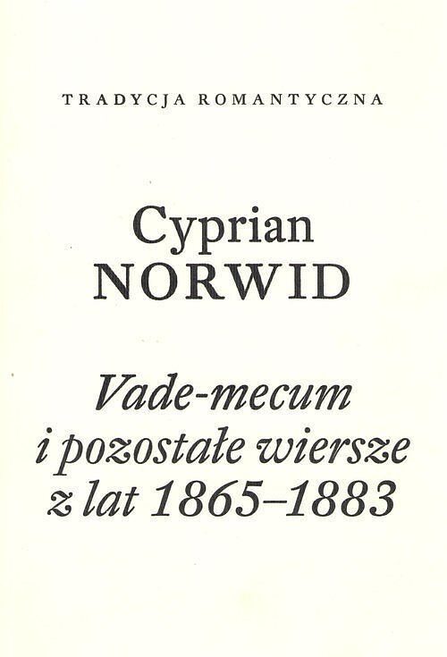 Vade-mecum i pozostałe wiersze z lat 1865-1883