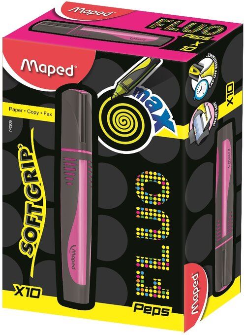 Zakreślacz Fluo Peps Max różowy 10 sztuk