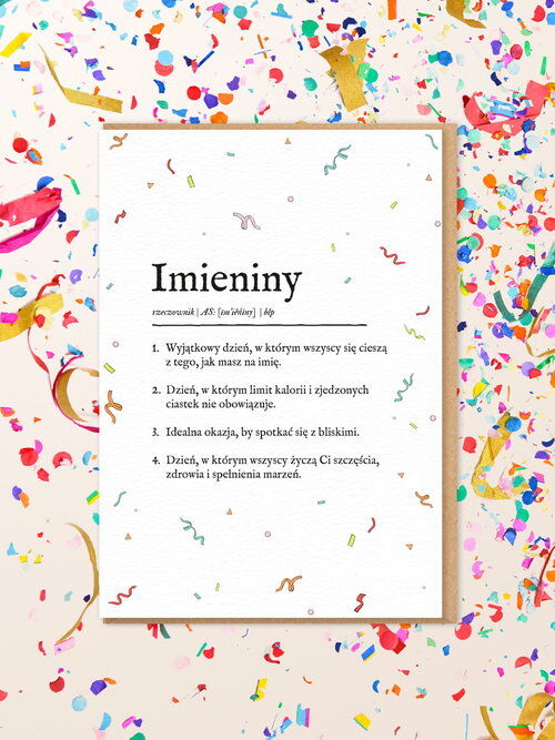 Kartka imieninowa Definicja imienin