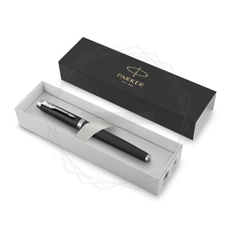 Pióro wieczne Parker Im Essential Matte Black CT (F) niebieskie 2143637
