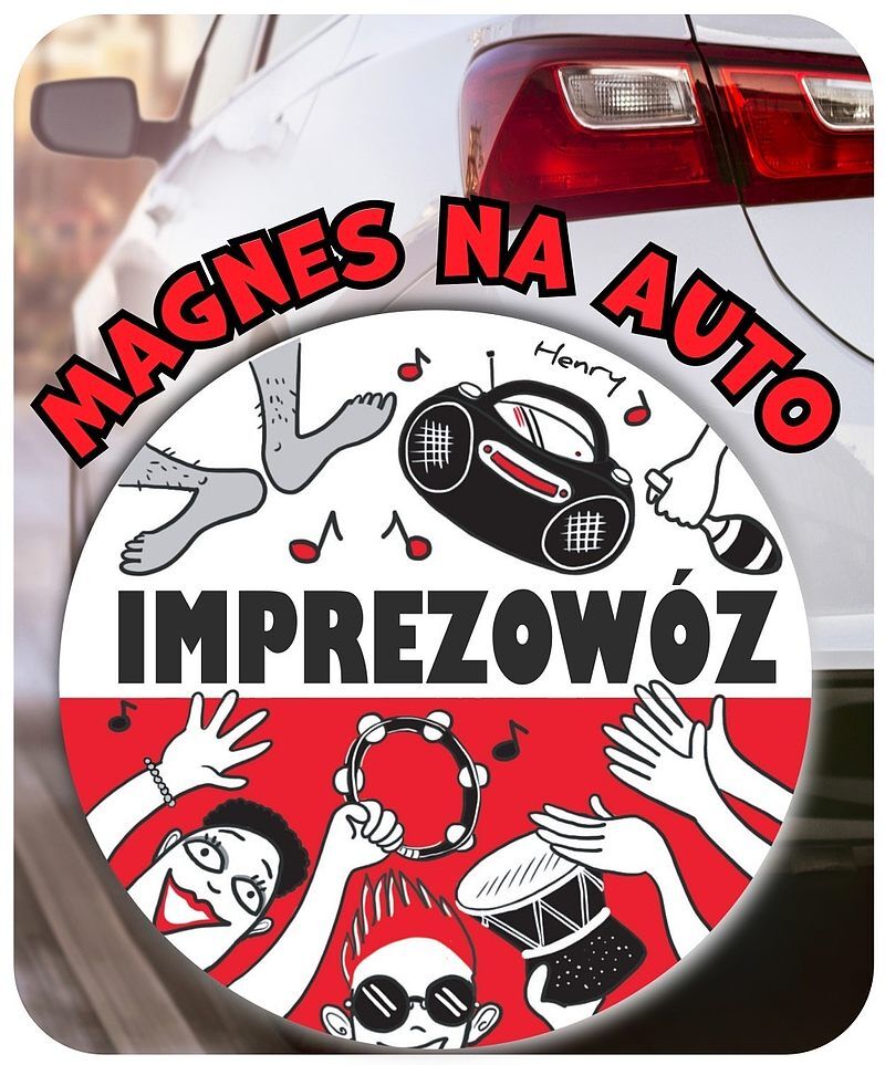 Magnes na auto imprezowóz