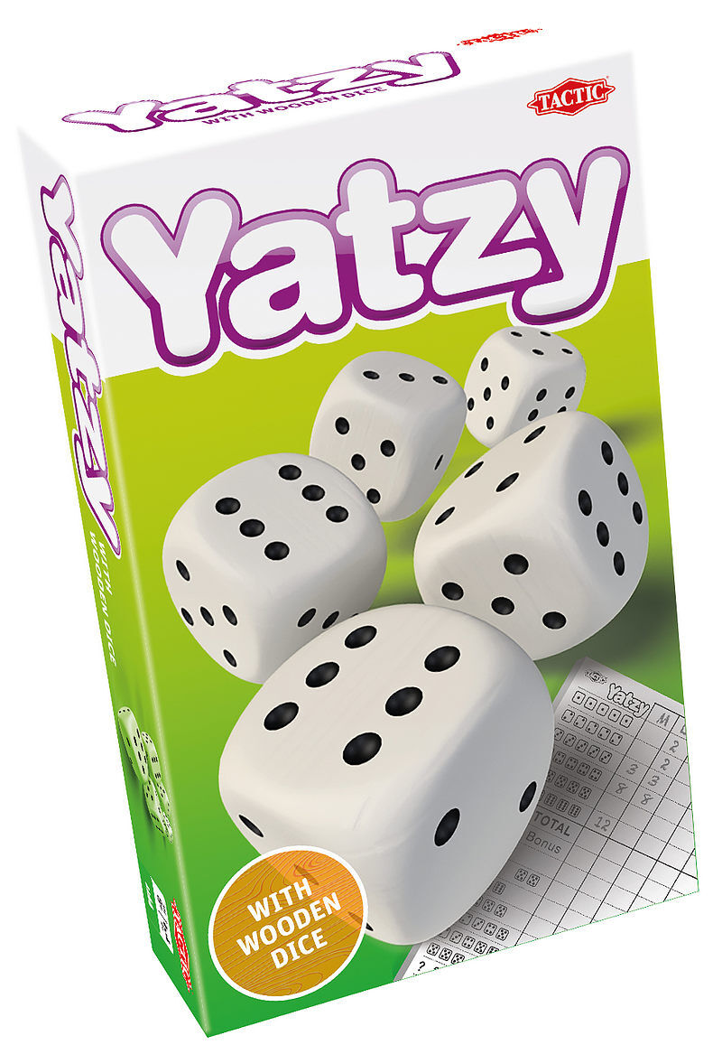 Gra w kości Yatzy drewniane kostki (podłużna bez ołówka)
