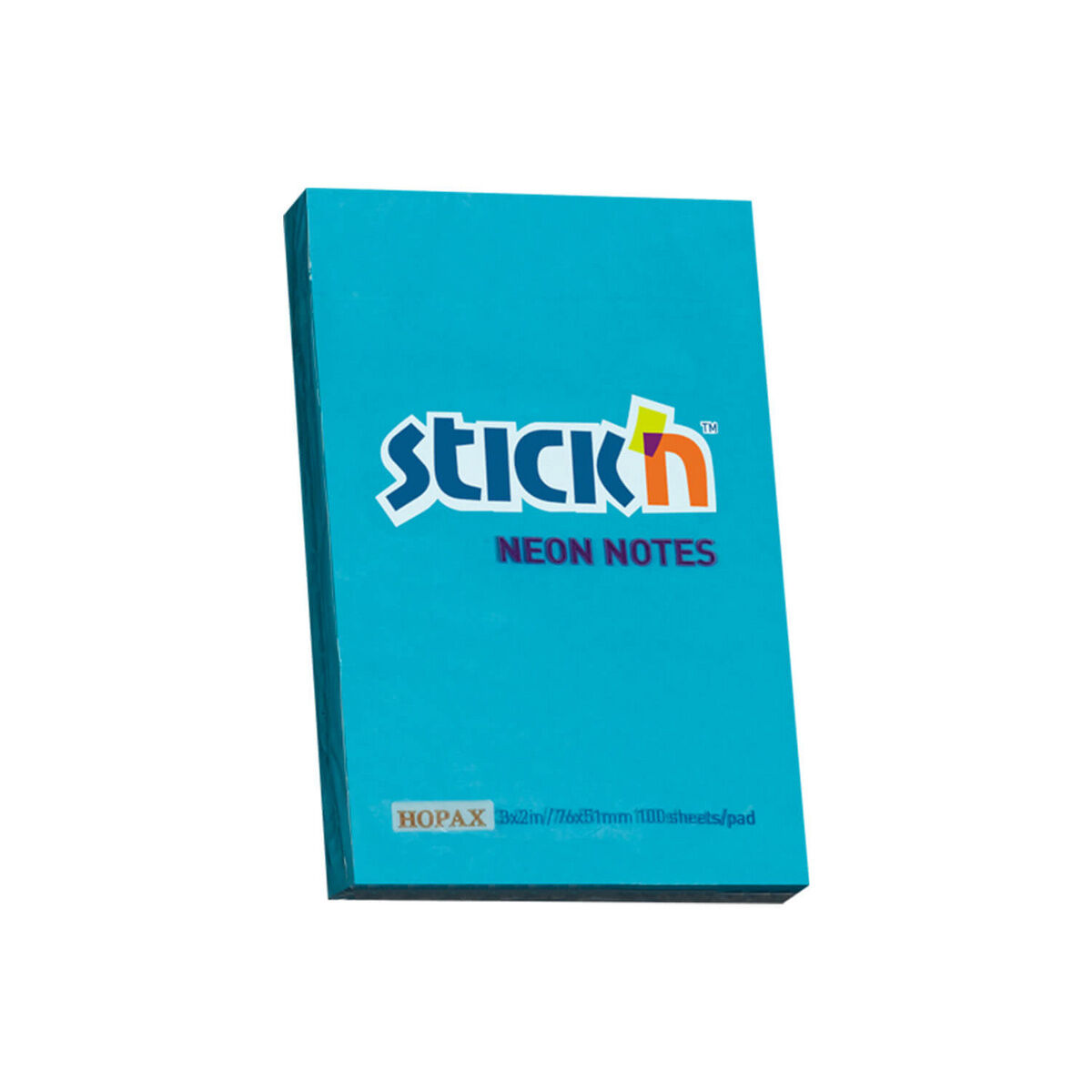 Notes samoprzylepny 76x51 mm niebieski neon 100 kartek