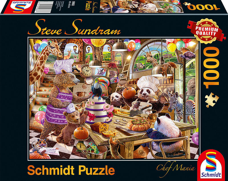 Puzzle 1000 pq zwierzaki w kuchni s. Sundram 109088