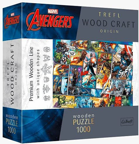 Puzzle 1000 drewniane komiksowe uniwersum marvela 20165