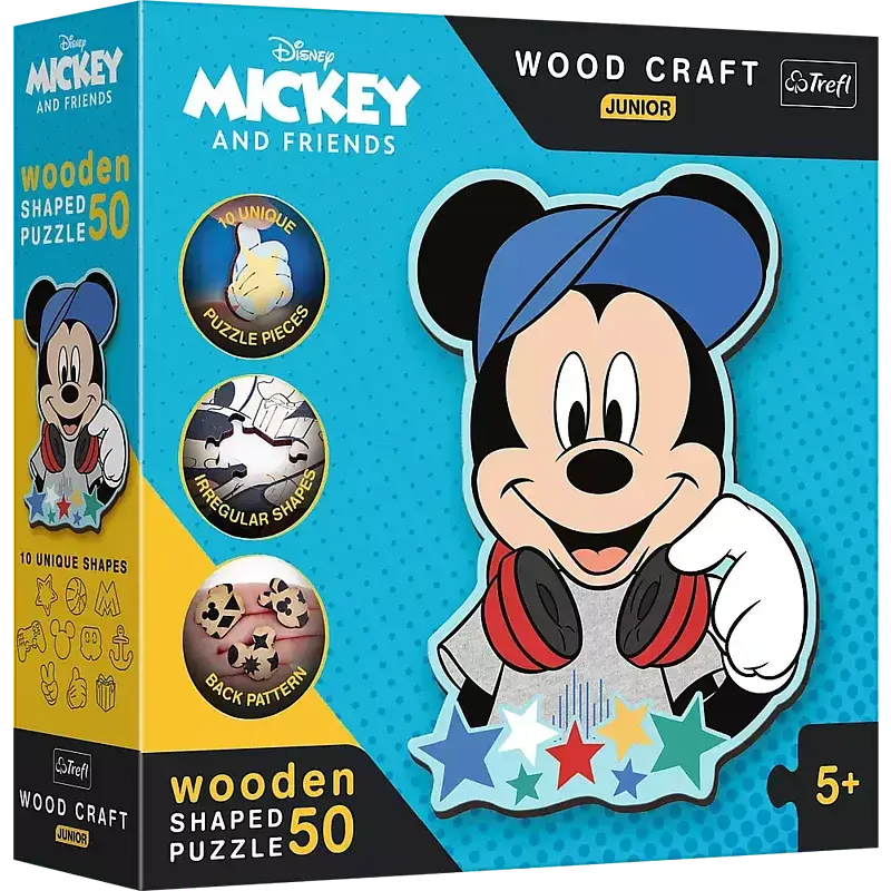 Puzzle 50 Wood Craft Junior W świecie Mickey