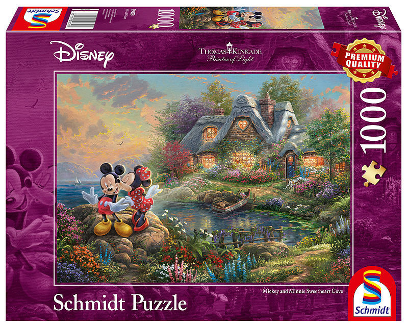 Puzzle 1000 pq myszka miki & minnie disney t. Kinkade 108720