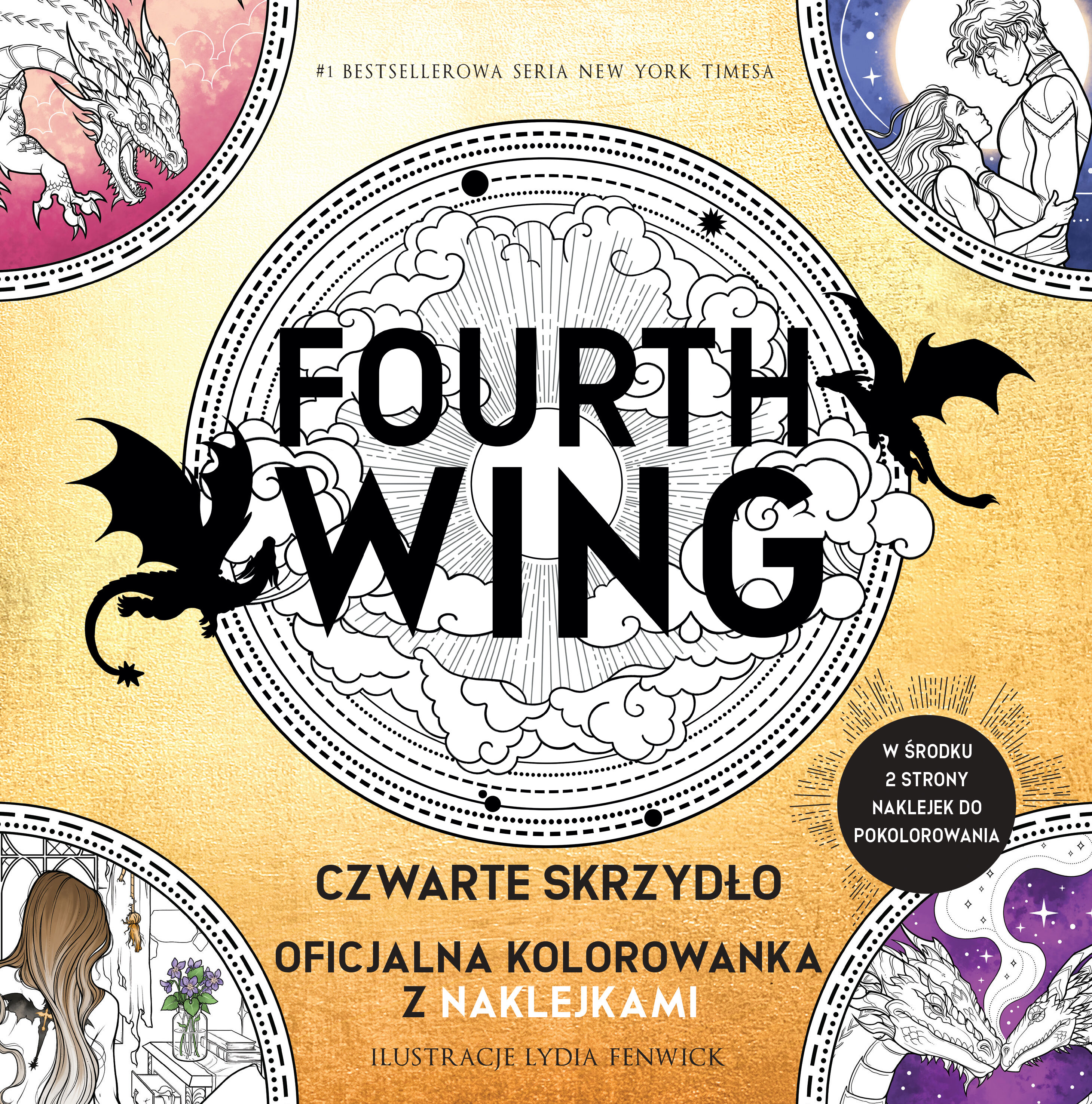 Fourth Wing. Czwarte Skrzydło: Oficjalna kolorowanka z naklejkami