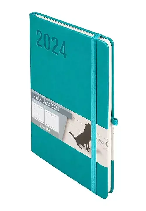 Kalendarz 2024 minimalizm a5 turkus tns