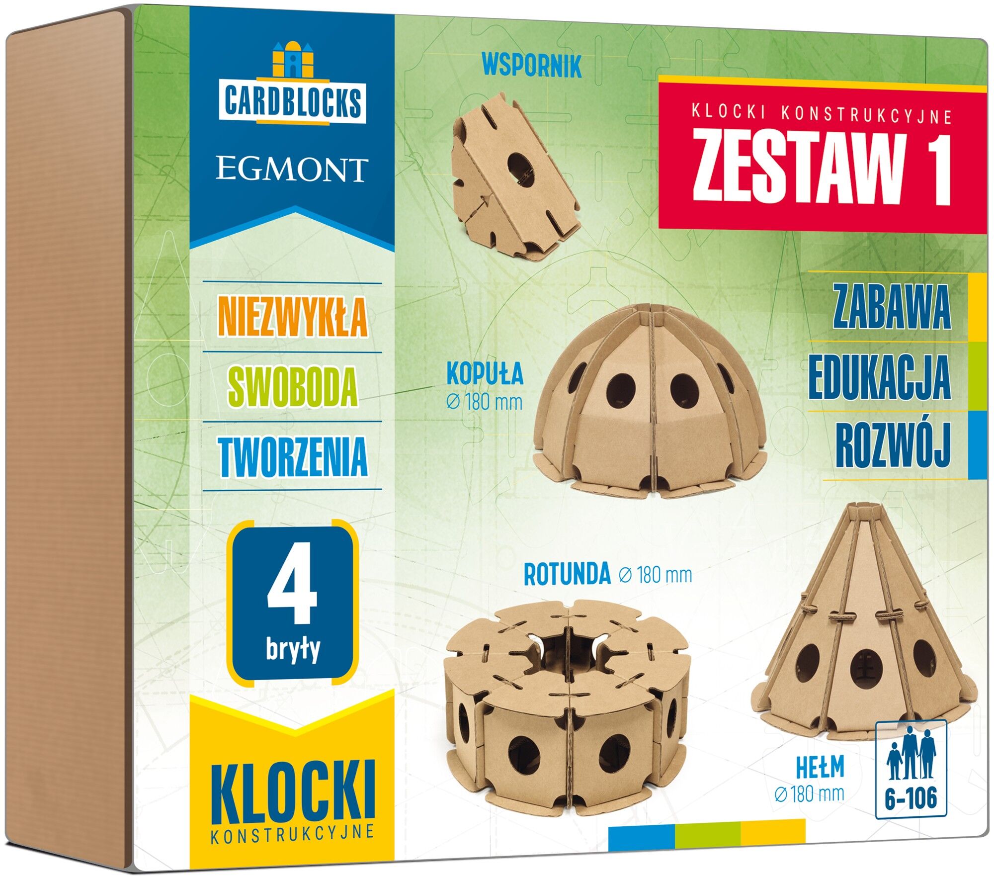 Kartonowe Klocki Konstrukcyjne Zestaw dodatkowy 1