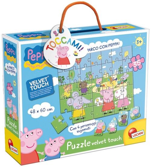 Puzzle Świnka Peppa w parku velvet touch 35