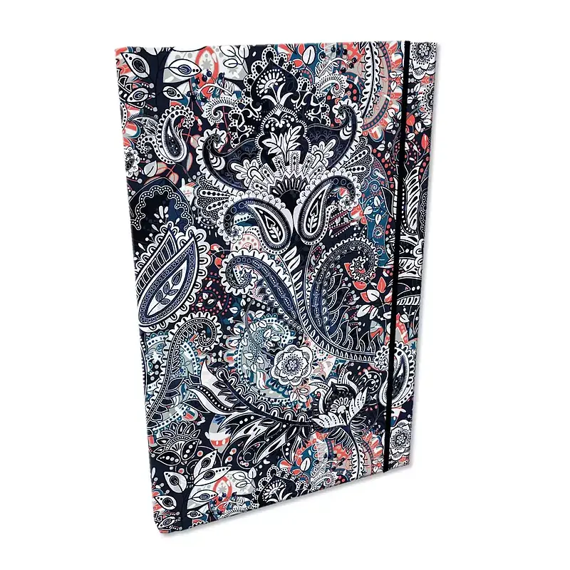 Notes kratka a5 z gumką soft touch paisley ornament