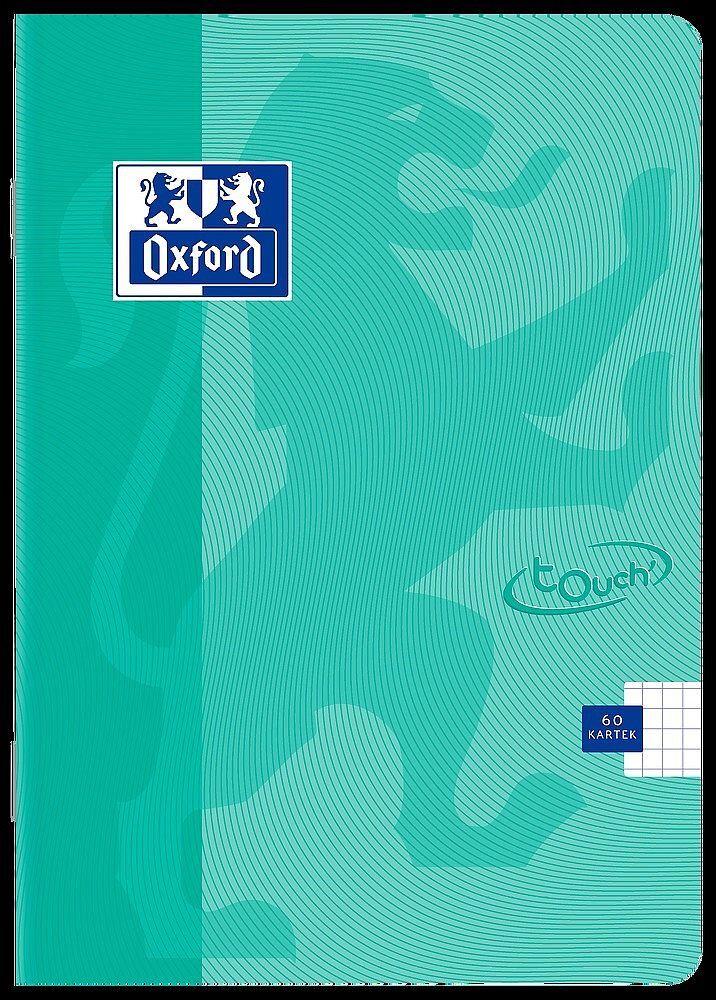 Zeszyt a5 60k kratka oxford touch pastel turkusowy pakiet 5 sztuk