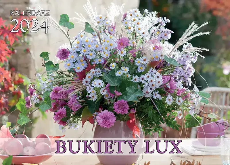 Kalendarz 2024 bukiety lux ścienny