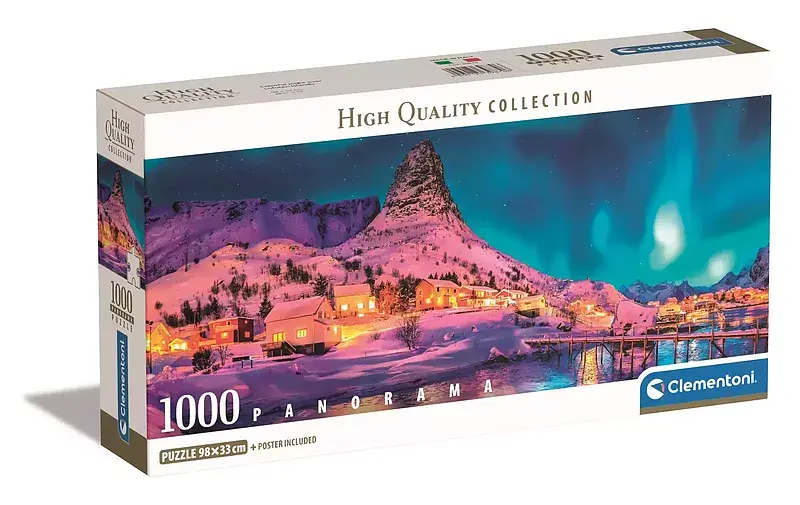 Puzzle Panorama Colorful night over Lofoten Islands 1000