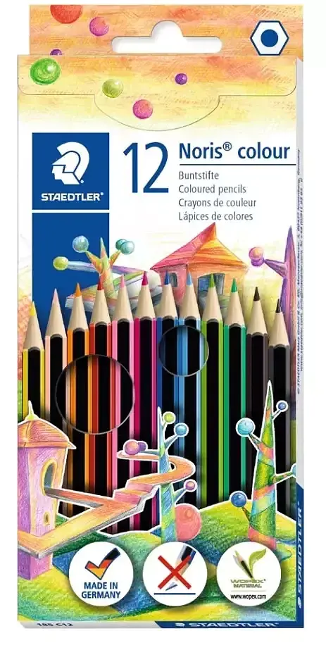 Kredki sześciokątne noris colour 12 kolorów staedtler