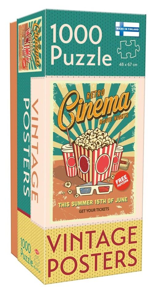 Puzzle 1000 Vintage: Retro Cinema