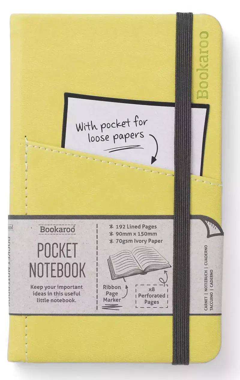 Notatnik a6 bookaroo journal pocket limonkowy