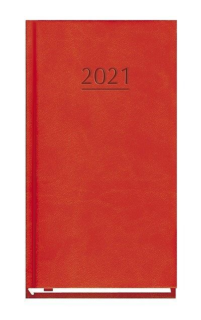 Terminarz 2021 kieszonkowy mip czerwony