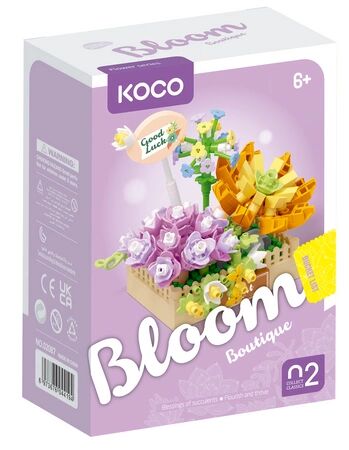 Klocki KOCO sukulenty doniczka 295 elementów