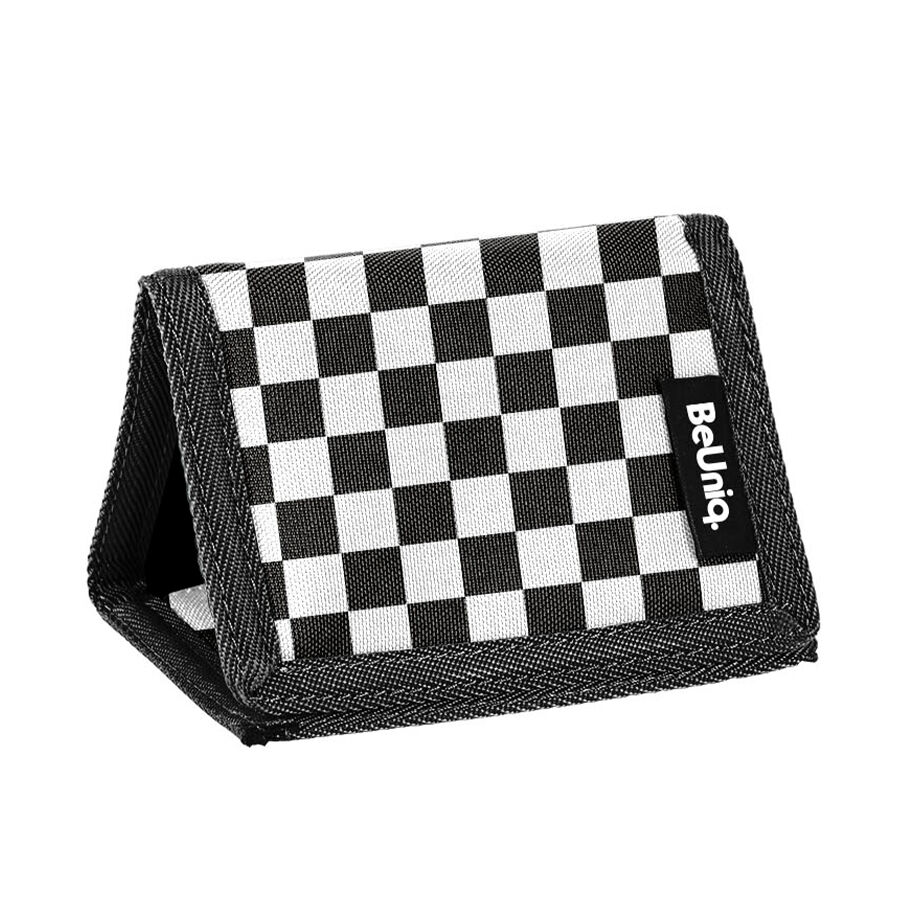 Portfel czarny kratka BeUniq BU26ZJ-882