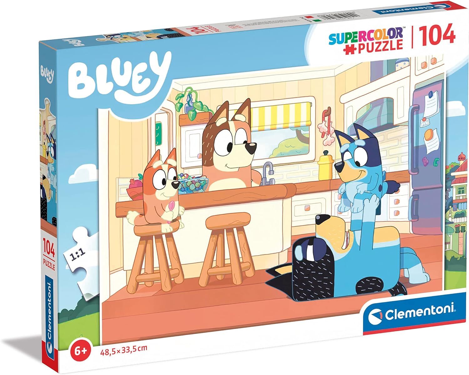 Puzzle 104 Super kolor Bluey 27169